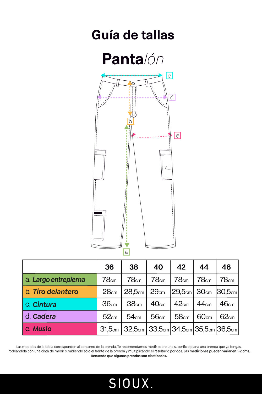SIOUX JEANS Moda y Tendencia SIOUX JEANS Compre Pantalon Mujer Blanco Baggy Bolsillos Cargo Sioux Por CLP 22990 SIOUX JEANS