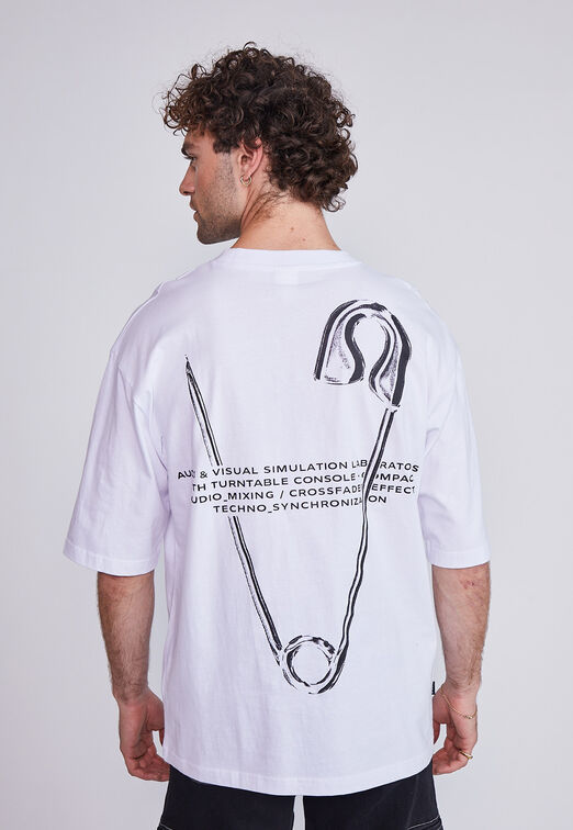 Polera Hombre Alfiler Blanco Sioux