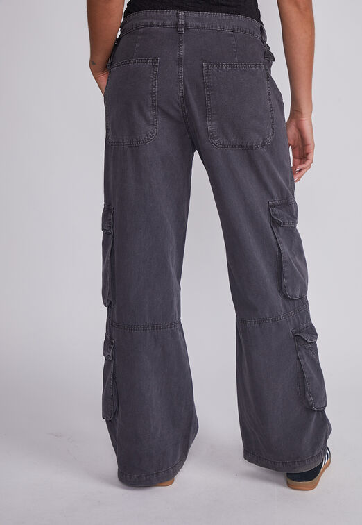 Jeans Mujer Gris Multibolsillos Sioux
