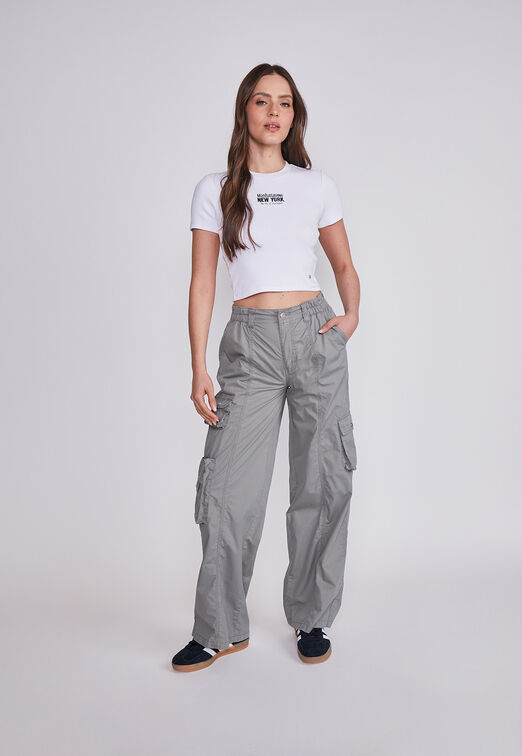 Pantalon Mujer Verde Cargo Algodon Sioux