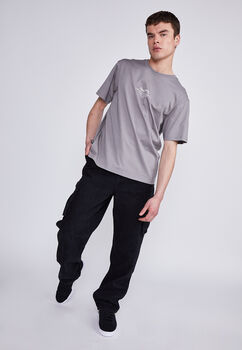 Polera Hombre Gris Cadena Letras Sioux