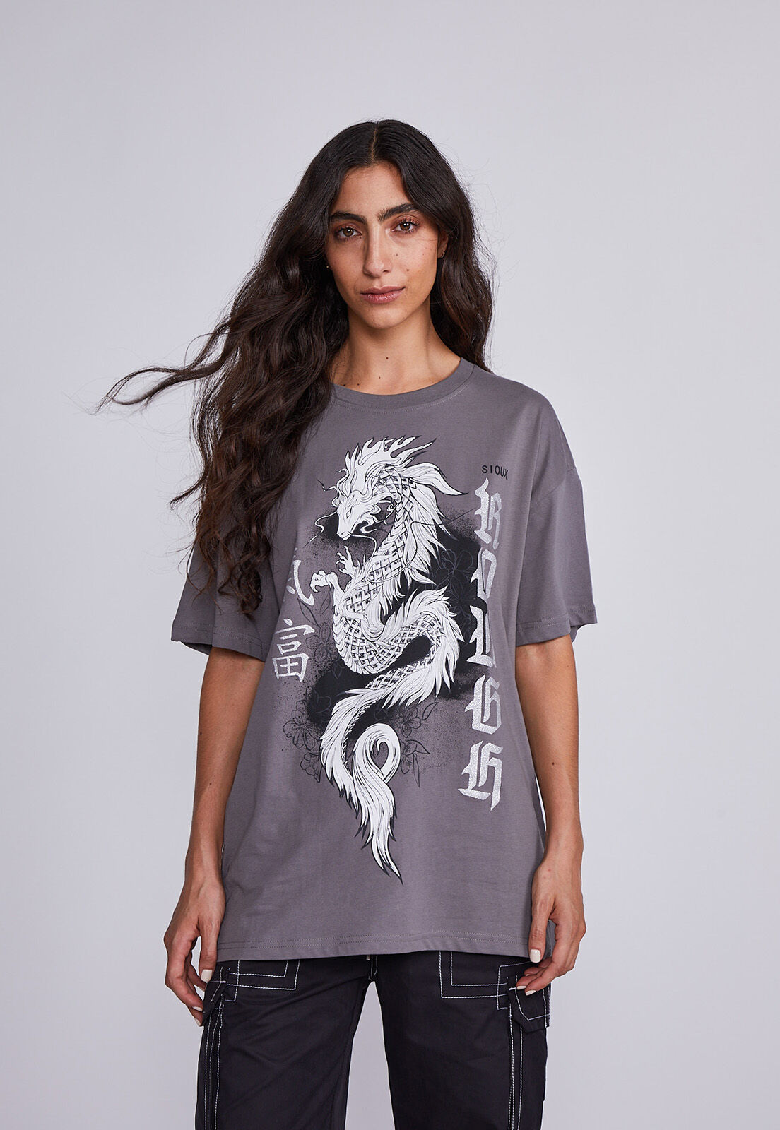 Polera mujer oversize best sale