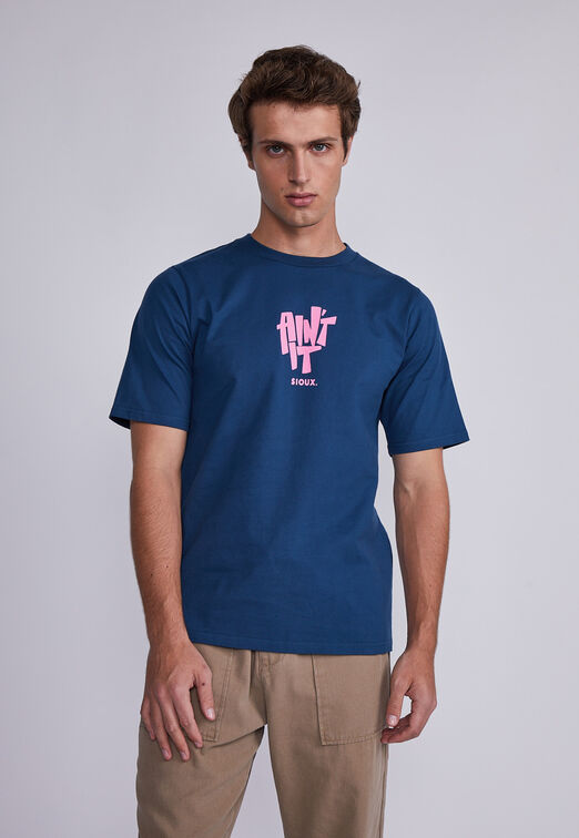 Polera Hombre Azul Big Ain't Sioux