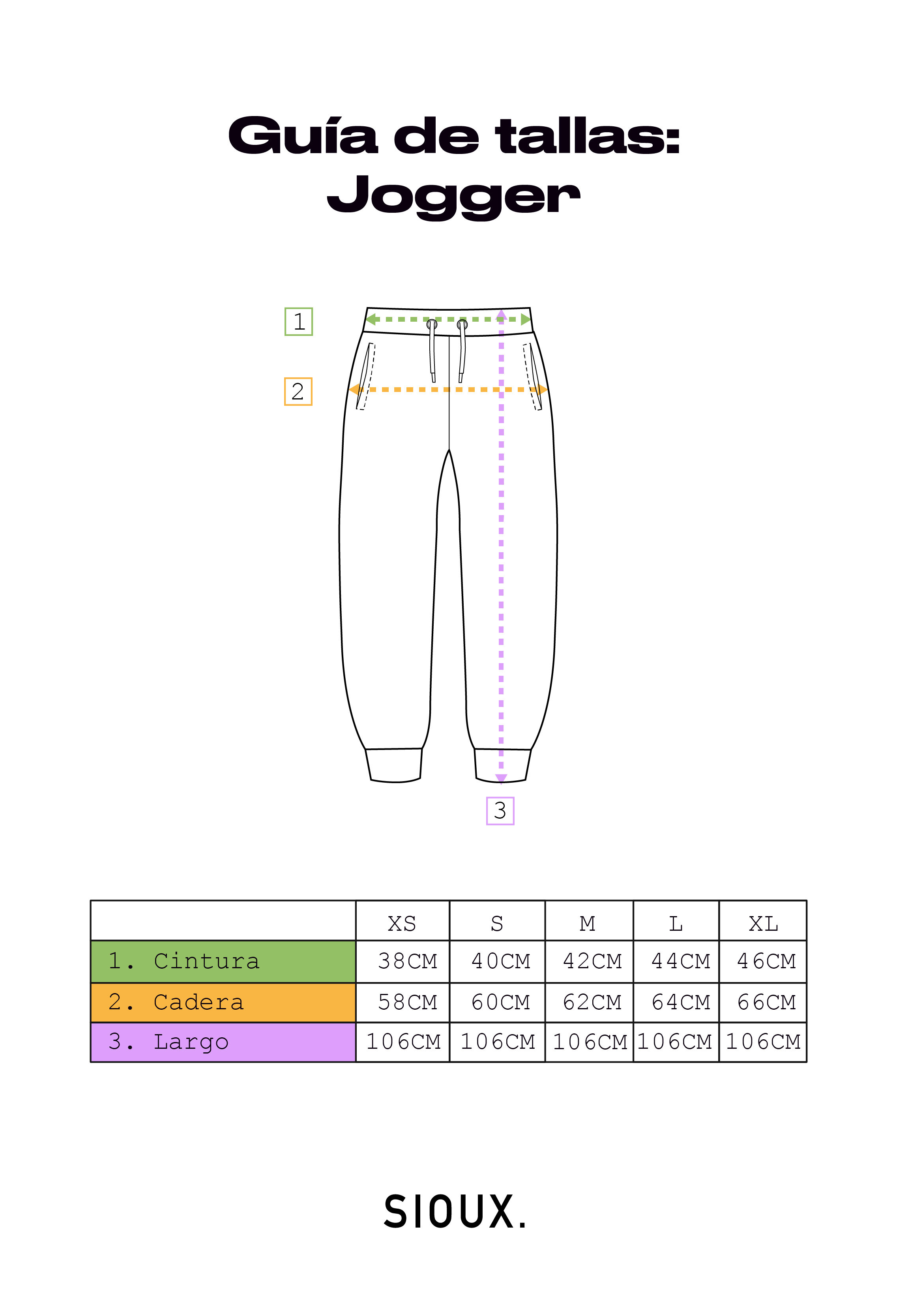 Tallas de jogger clearance