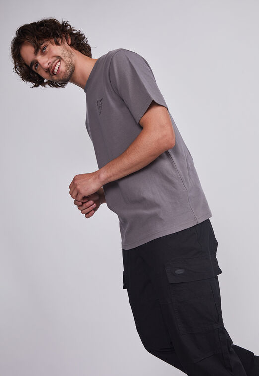 Pantalon Hombre Negro Corte Cargo Sioux
