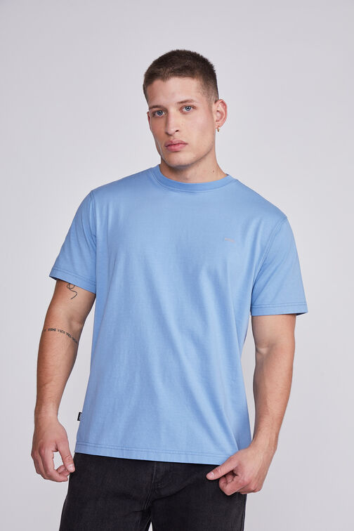 Polera Hombre Celeste Basica Sioux