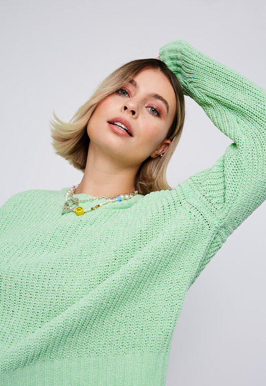 Sweater Punto Grueso Verde Sioux
