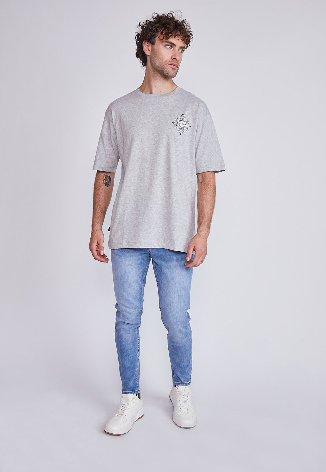 Polera shop gris hombre