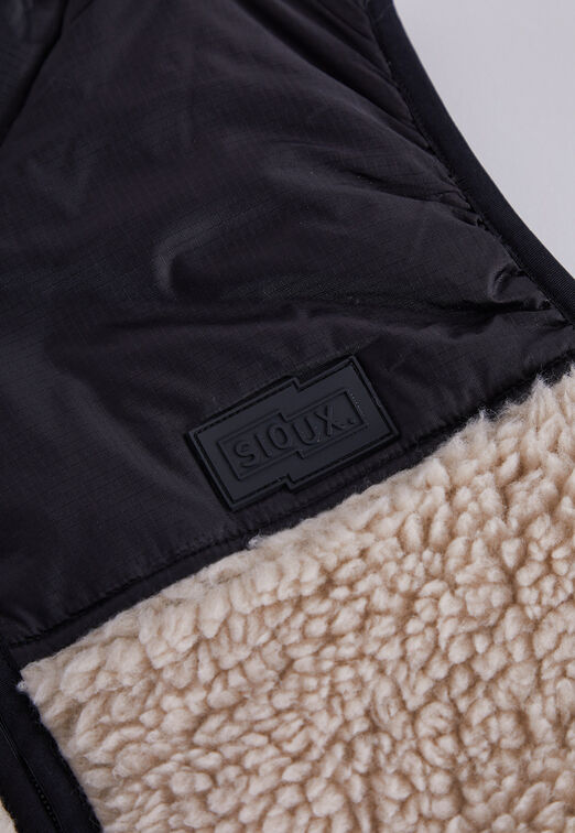 Chaqueta Polar Hombre Negro Sin Mangas Sioux