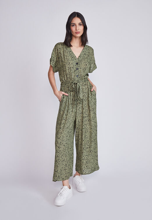 Enterito Mujer Largo Estampado Verde Sioux