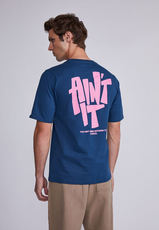 Polera Hombre Azul Big Ain't Sioux