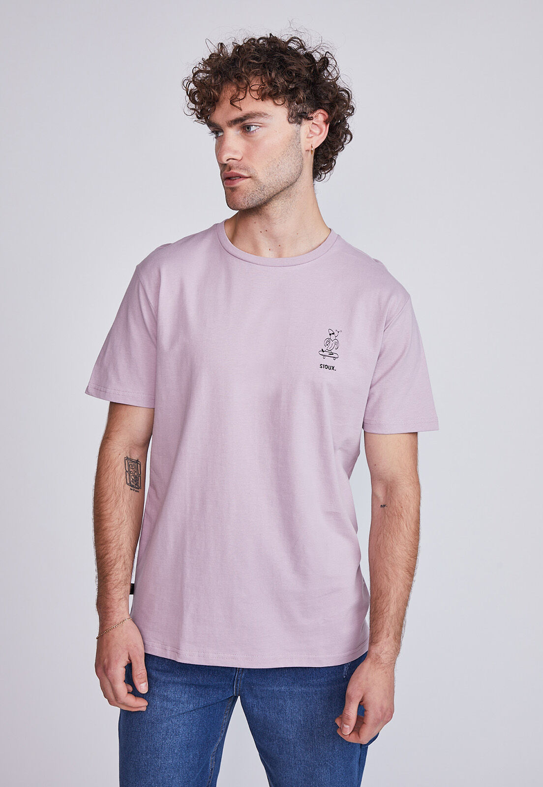 Polera lila hombre top