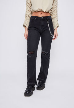Jeans Skater Negro Sioux