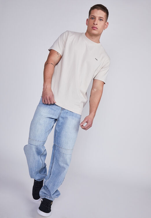 Polera Hombre Beige Basica Sioux