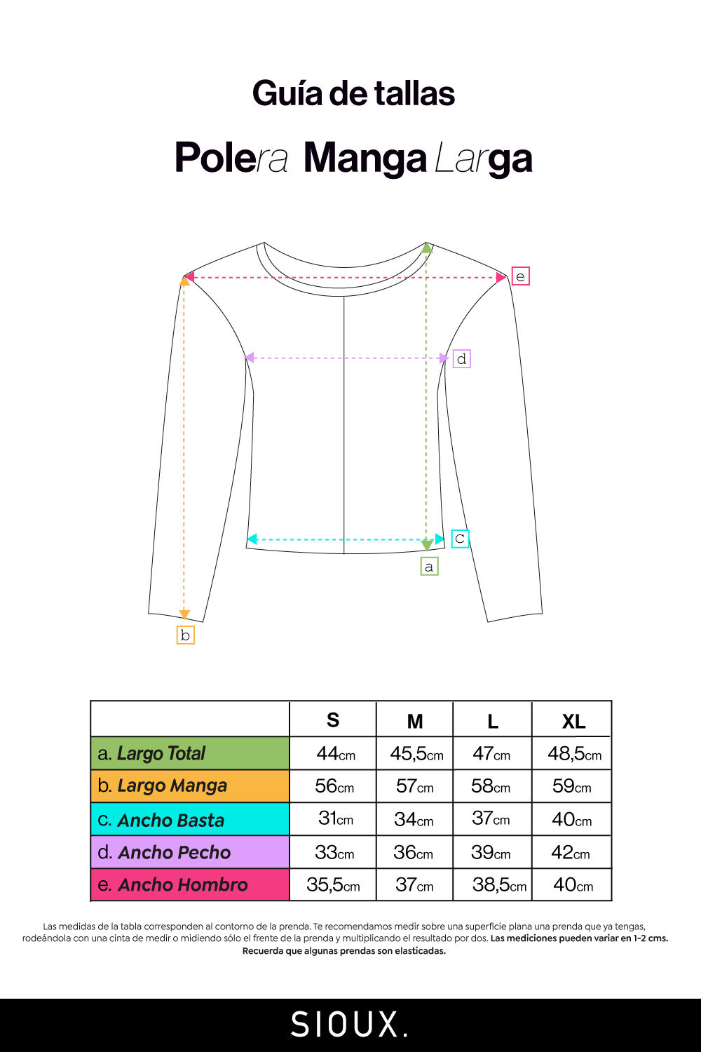 SIOUX JEANS Moda y Tendencia SIOUX JEANS Compre Polera Mujer Azul Manga Larga Costura Media Sioux Por CLP 6990 SIOUX JEANS
