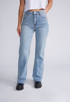 Jeans Flare Clasico Celeste Sioux