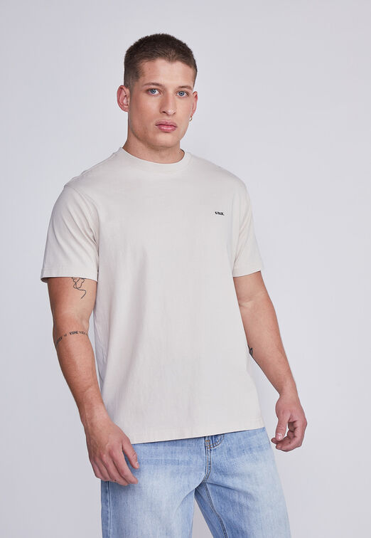 Polera Hombre Beige Basica Sioux