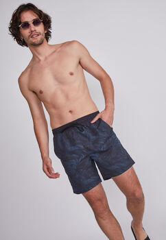 Traje De Baño Hombre Azul Elasticos Sioux