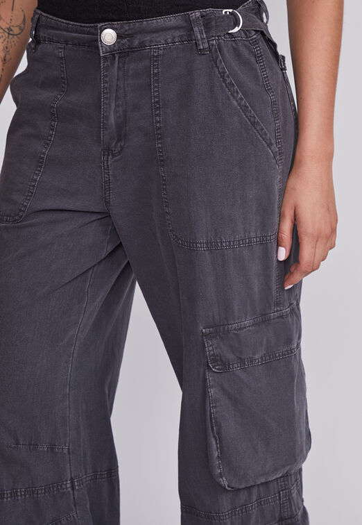 Jeans Mujer Gris Multibolsillos Sioux