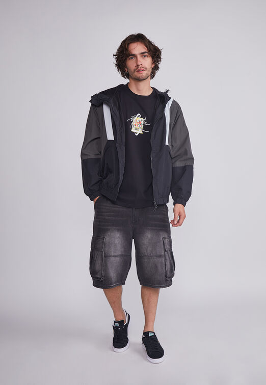 Cortaviento Hombre Negro Vintage Sioux