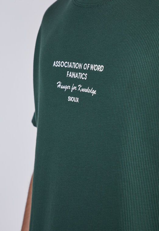 Polera Hombre  Waffle Verde Sioux