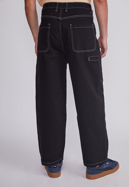 Pantalon Hombre Negro Baggy Sioux
