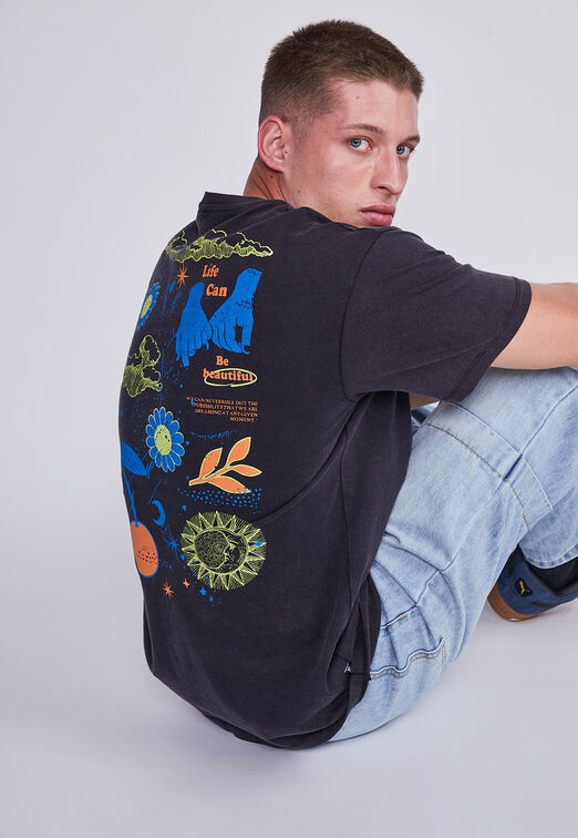 Polera Hombre Azul Life Beautiful Sioux
