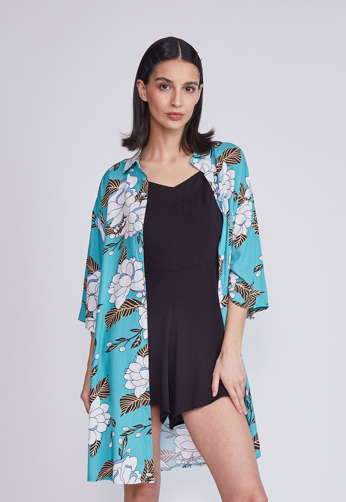 Camisas tipo best sale kimono mujer