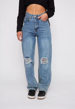 Jeans Straight  Destoyed Celeste Sioux