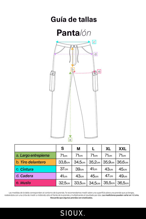 Pantalon Hombre Arena Gabardina Parachute Sioux