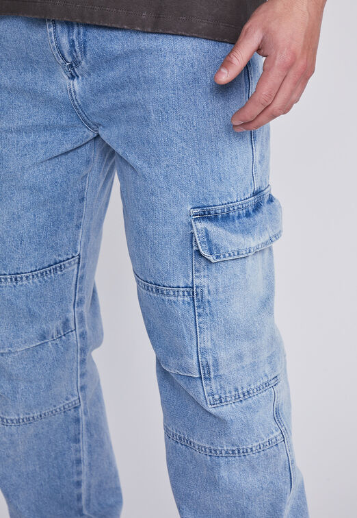 Jeans Hombre Azul Regular Baggy Sioux