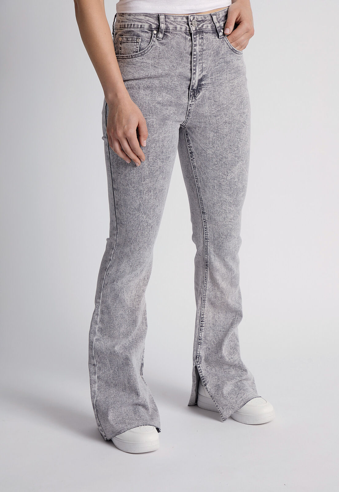 Jeans mujer gris best sale