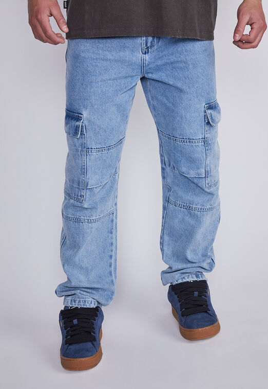 Jeans Hombre Azul Regular Baggy Sioux