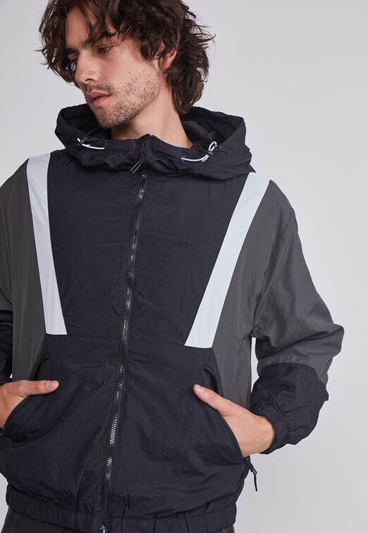 Cortaviento Hombre Negro Vintage Sioux