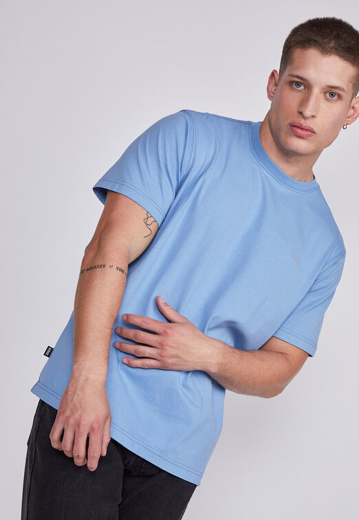Polera Hombre Celeste Basica Sioux