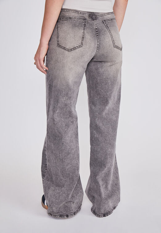 Jeans Mujer Wide Leg Gris Sioux