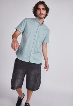 Camisa Hombre Celeste Lino Slim Sioux