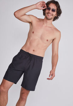 Traje De Baño Hombre Negro Largo Elastico Sioux
