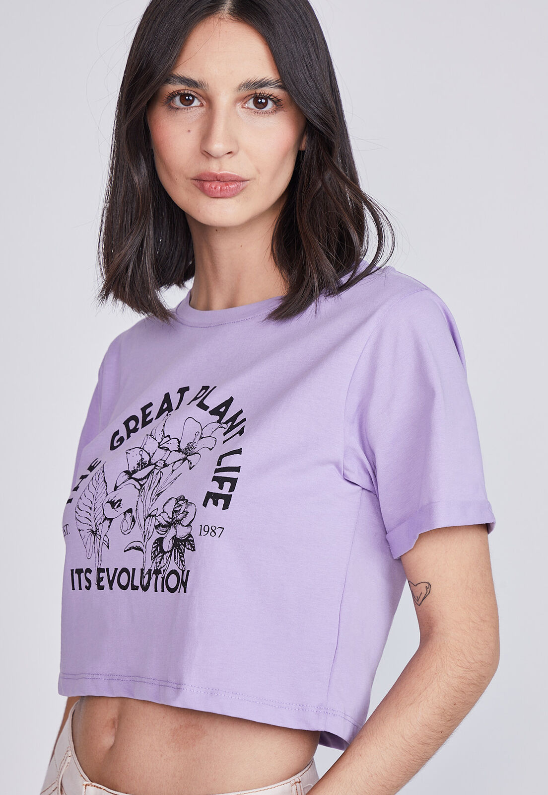 Polera shop lila mujer