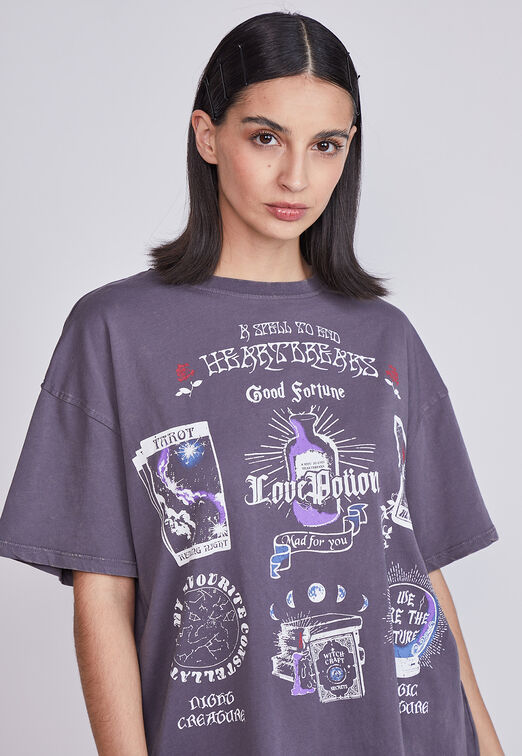 Polera Mujer Love Potion Gris Sioux