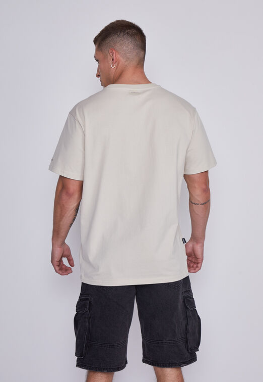 Polera Hombre Beige Motors Relieve Sioux