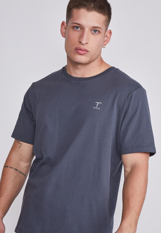 Polera Hombre Acero Bordado Sioux