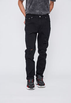 Jeans Skinny Destroyed Negro Sioux