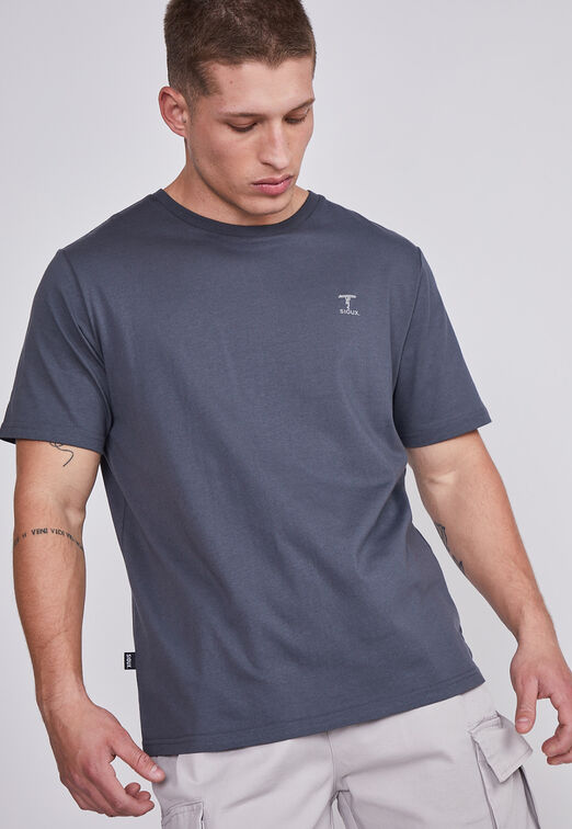 Polera Hombre Acero Bordado Sioux