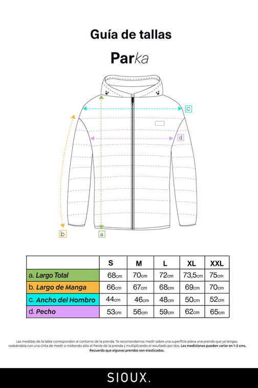 Parka Hombre Azul Puffa Liviana Sioux
