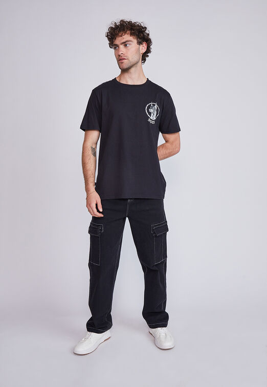Polera Hombre Alambre Puas Negro Sioux