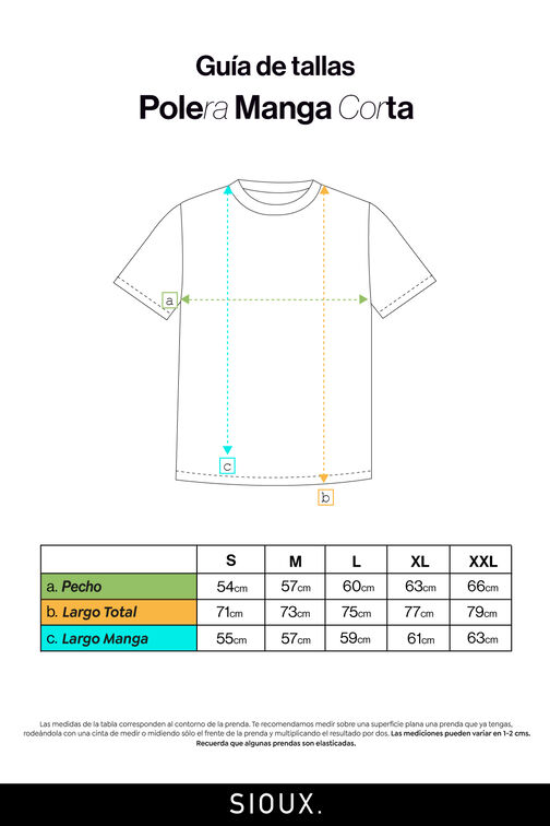 Polera Hombre Alfiler Blanco Sioux