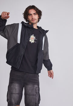 Cortaviento Hombre Negro Vintage Sioux