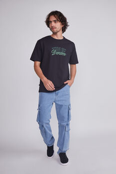 Polera Hombre Negro True Denim Sioux