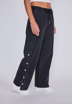 Jeans Mujer  Baggy Botones Negro Sioux   